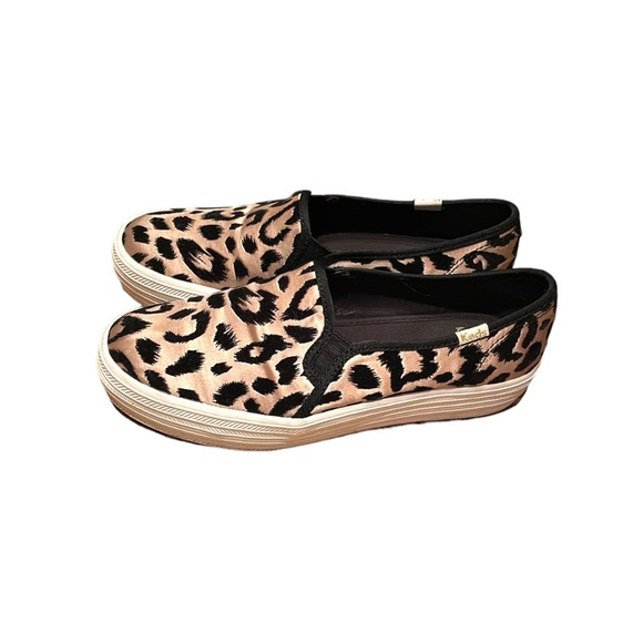 Kate Spade Keds leopard print slip on sneakers size 6.5 - Picture 2 of 3